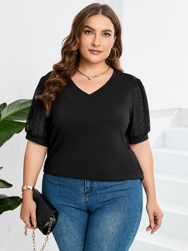Janne | V-Neck Sleeve Belly Cover Top for Everyday Elegance